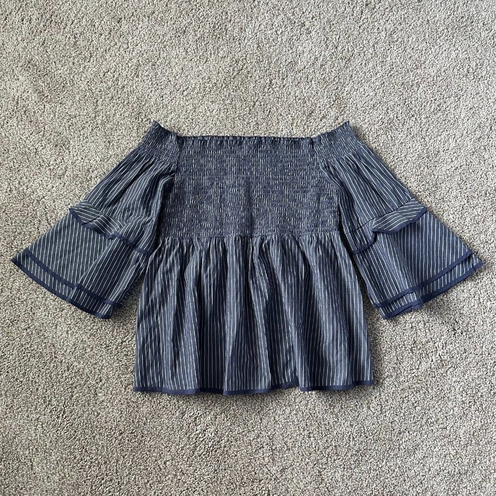 american eagle striped strapless top 🤍 m